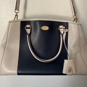 Coach White and Blue Crossbody Bag